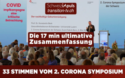 2. Corona-Symposium der Schweiz ｜ 3.+4. Mai 2025 ｜ 33 Stimmen： Prof. S&ouml;nnichsen ｜ Dr. Kr&uuml;ger & Musik